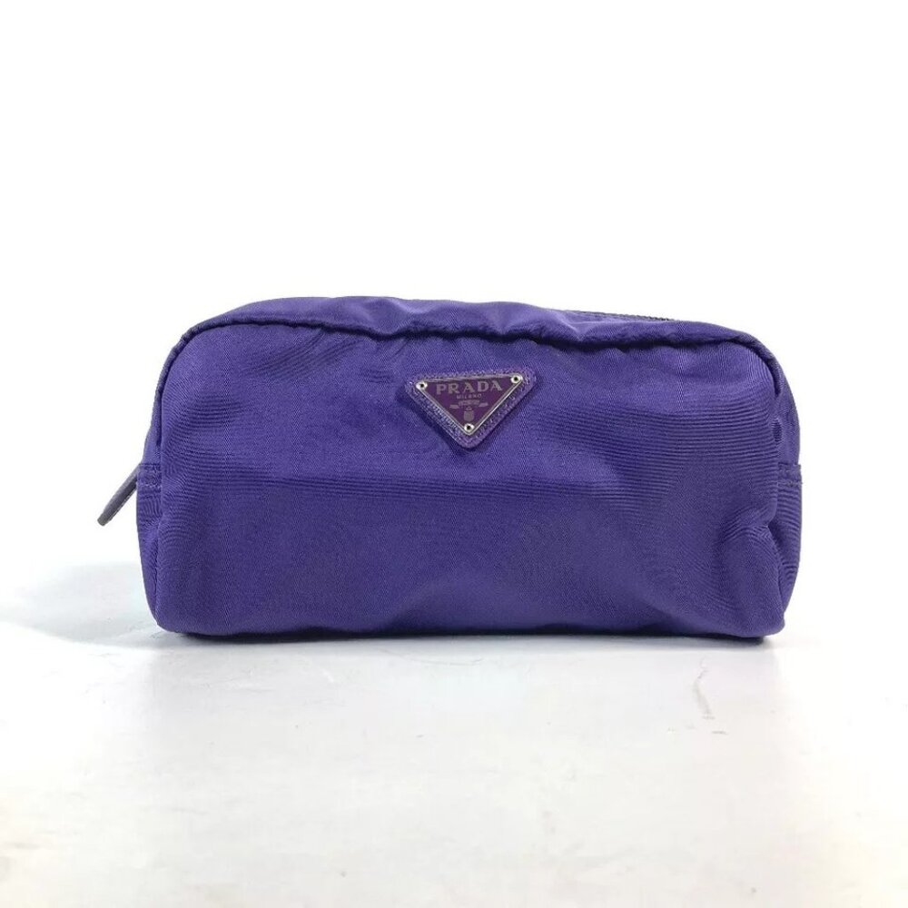 Prada 1na350 Triangle Logo Triangle Logo Plate Cosmetics Pouch Makeup Pouch ...